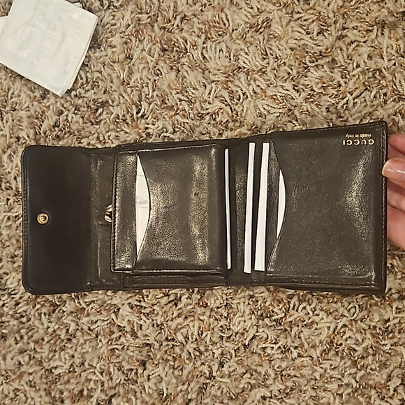 GUCCI Bamboo KISSLOCK designed by TOM FORD for GUCCI! LEATHER WALLET HARDWARE - Picture 3 of 11